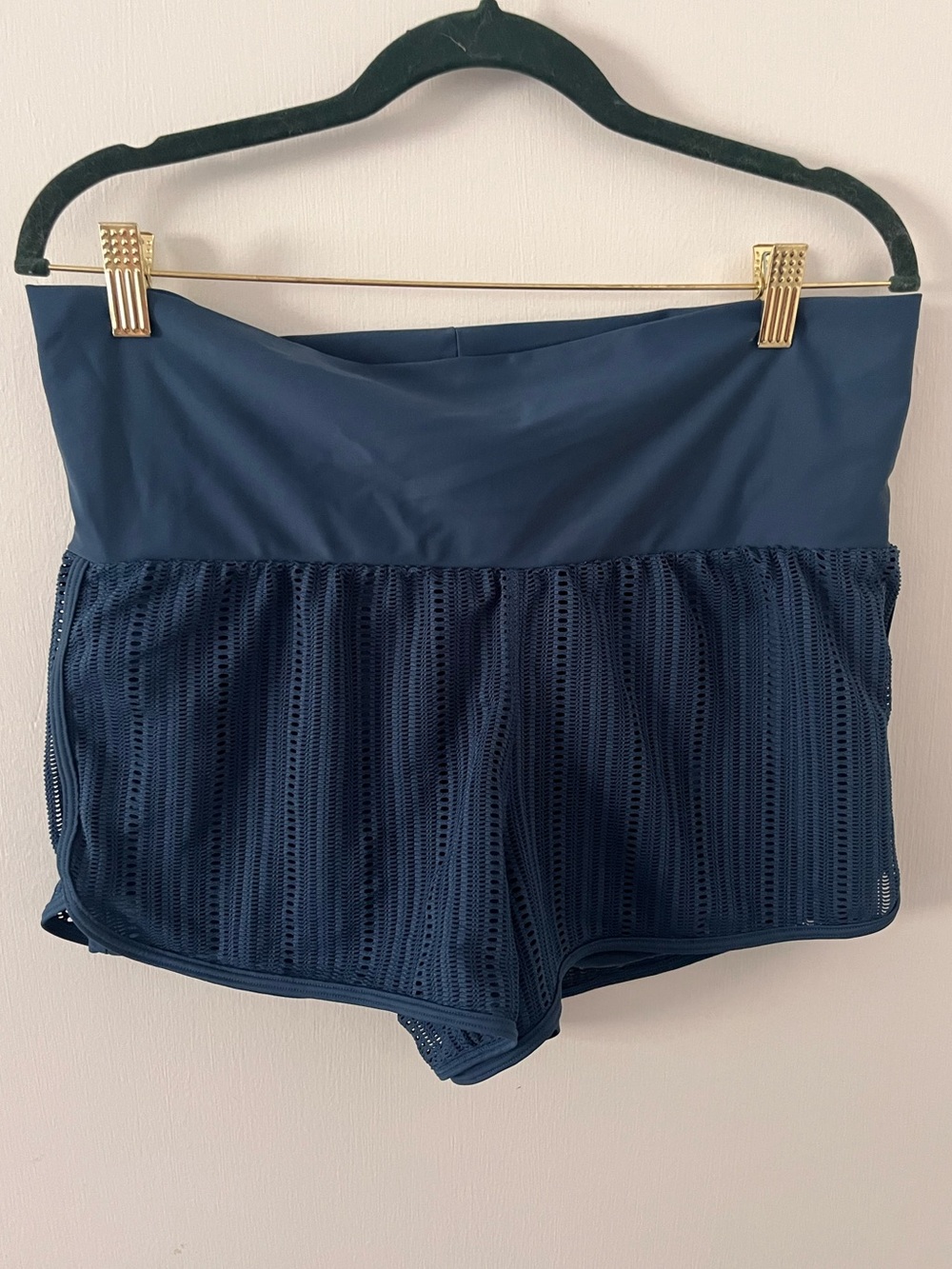Prana Two Beach Shorts Atlantic Teal Hybrid Swim Athletic Medium
